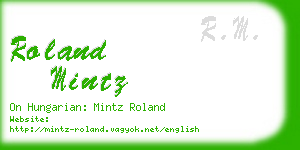 roland mintz business card